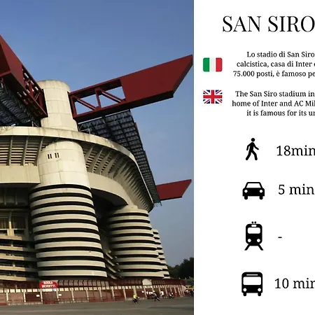 Sunny San Siro Stadio Apartment-3